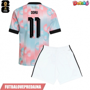 Lacne Dětský Futbalové dres Belgicko Jeremy Doku #11 MS 2026 Krátky Rukáv - Preč (+ trenírky)